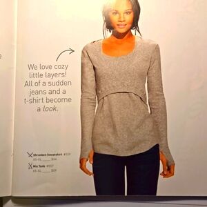 Cabi Shrunken Sweatshirt with Mix Tank